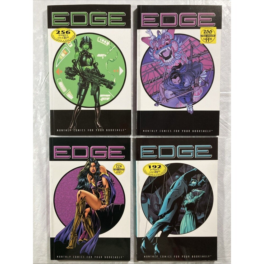 Edge Volumes 4, 5, 6, & 7 (2002 Cross Gen Comic Book) Graphic Novel Set Lot